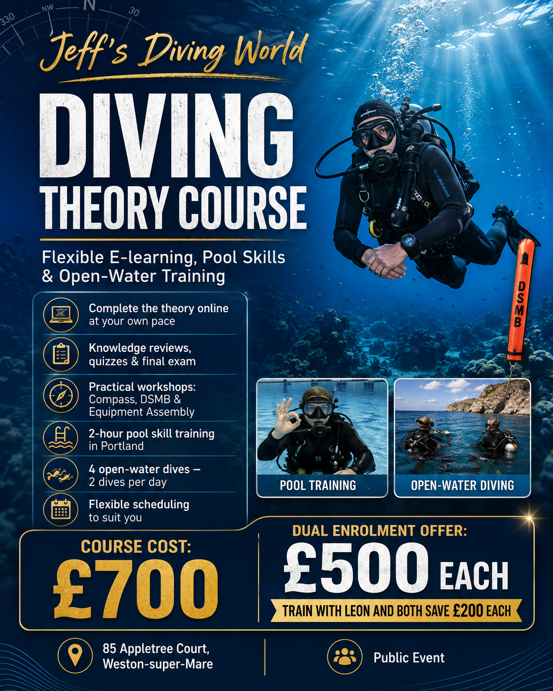 open water diving theory course padi jeffs diving world