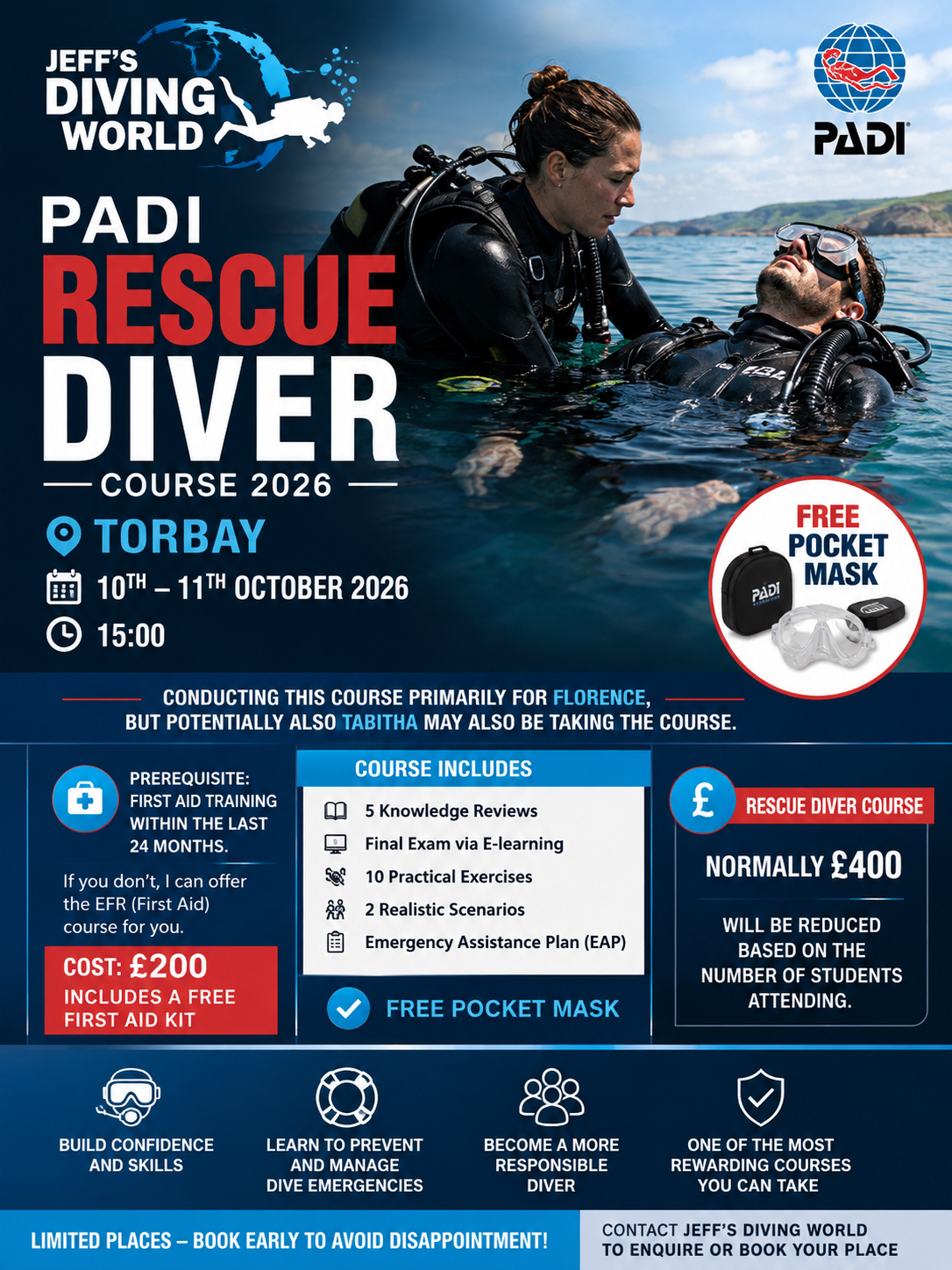 padi diving course 2026