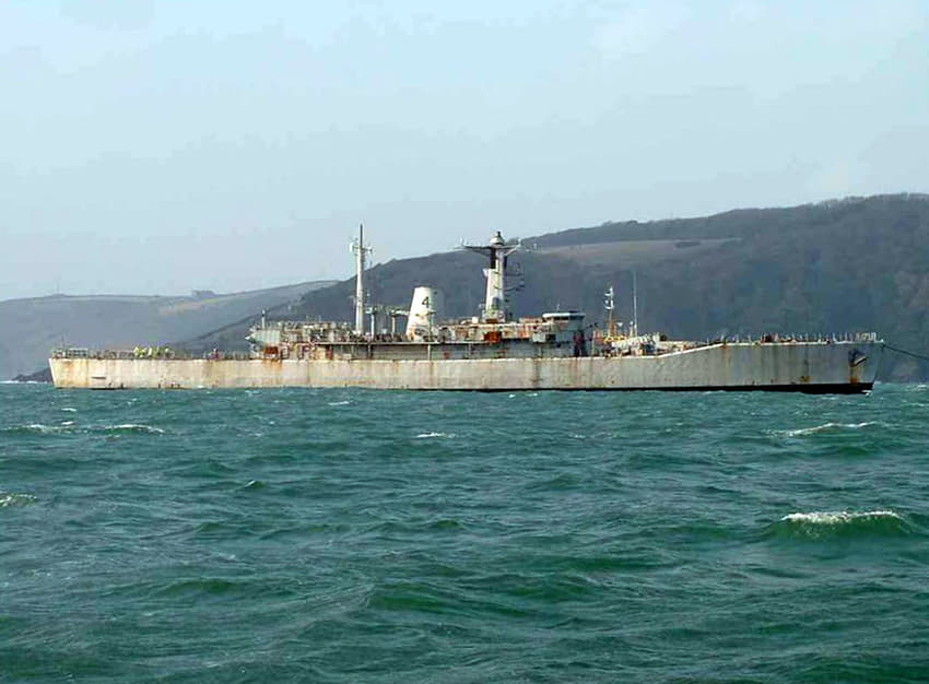 HMS Scylla (F71) dive site location Cornwall